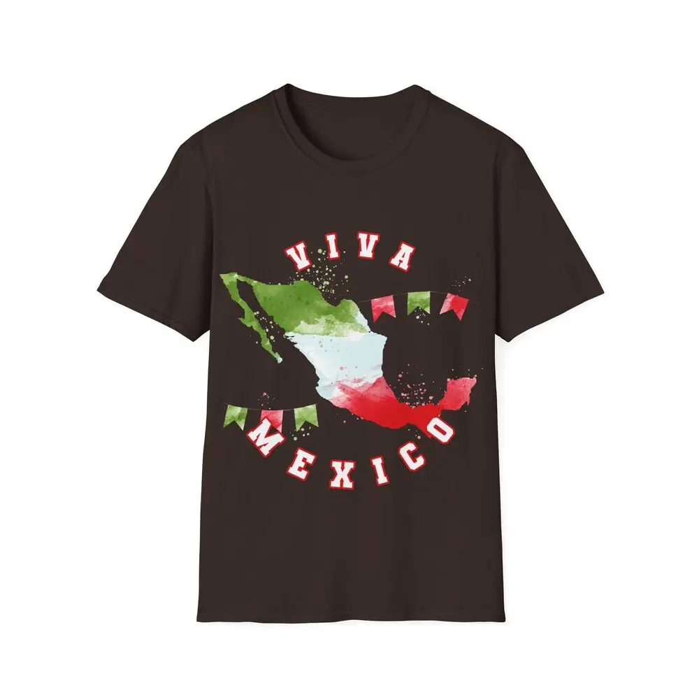 Viva Mexico T-Shirt Independencia De Mexico Viva Mexico Hispanic Heritage Month High Quality 100%Cotton Short Sleeve