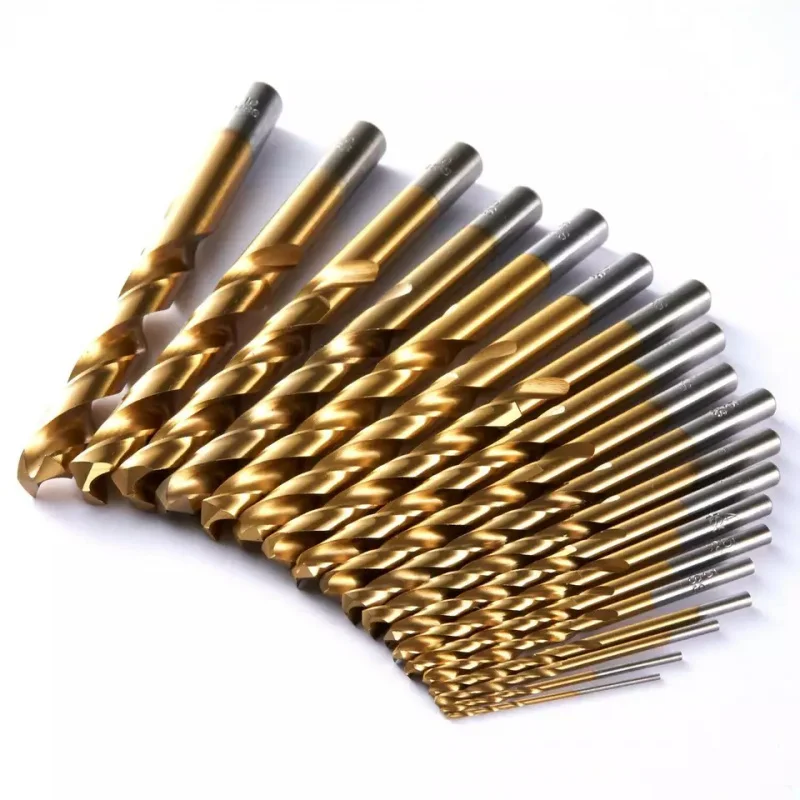 58pcs-set 20sets-carton Titanium Metal Drill Bits Quick Change Screwdriver Bit Sets High Speed Steel with Hex Shank M35 Wood