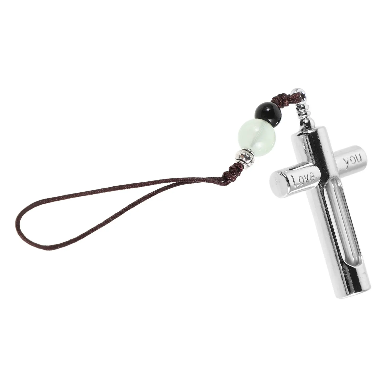 2Pcs Cross Ashes Pendant Hourglass Cremation Jewelry Glass Vial Urn Pendant Memorial Keepsake for Human Pet Men Women