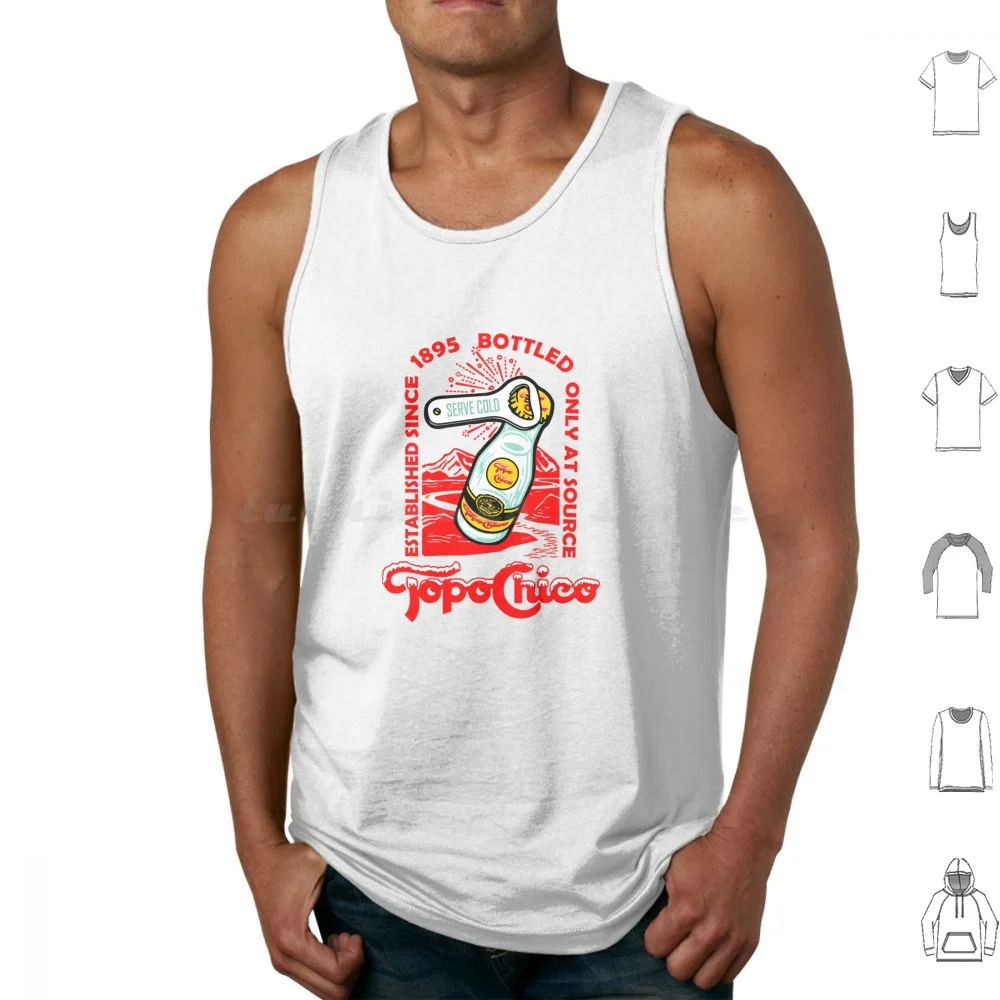 Topo Chico A Topo Chico A Topo Chico Camisetas sin mangas Estampado Algodón Topo Chico Topo Chico Agua Mineral Agua Mineral México