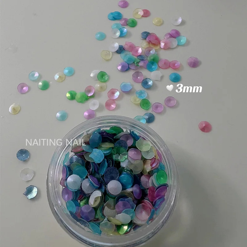 1 Box Dreamy Colorful Circular Ring Pailletten-Nagelzubehör Nageldekoration 3D Nail DIY Nails Pailletten Bunter Nagelsalon – Detail 3