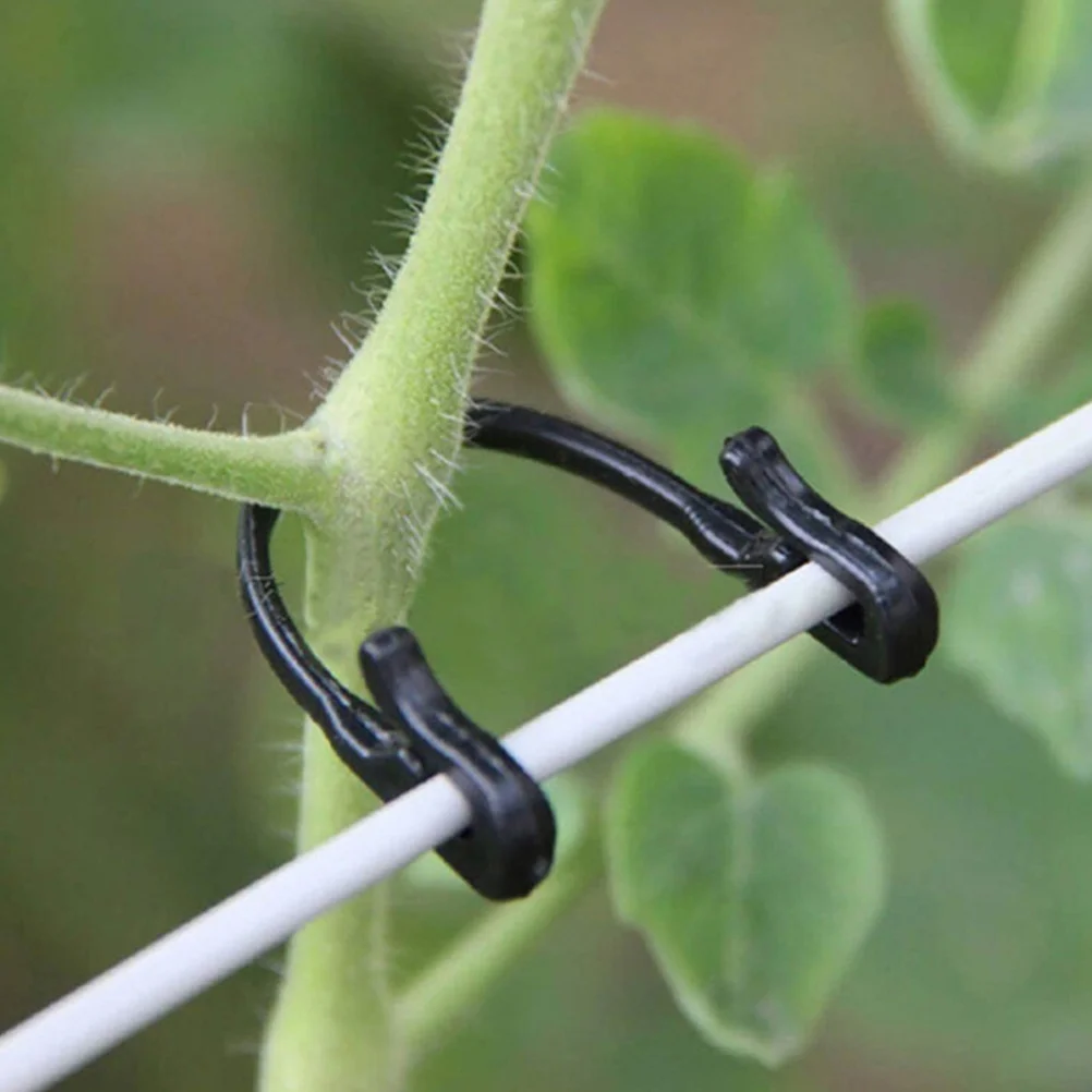 

200pcs Garden Plant Fixing Tie Plastic Vine Clips For Tomato Support Trellis Plant Stem Holder Outdoor Indoor Use