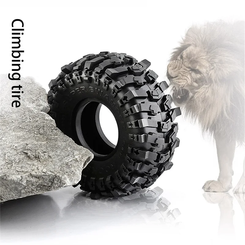 4PCS 118mm 1.9 Rubber Tire Wheel Tyres for 1/10 RC Crawler Car Traxxas TRX4 RC4WD D90 Axial SCX10 II III Redcat MST