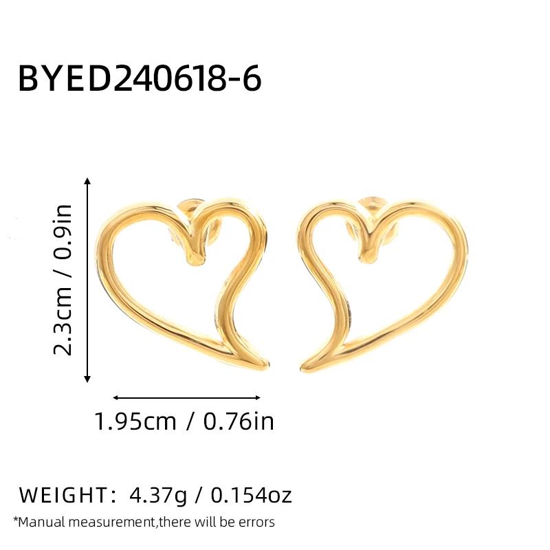 Fastion Stainless Steel Heart Love Hollow Minimalist Ring Chic 18K PVD Plated Metal Charm Fashion Jewelry бижутерия для женщин