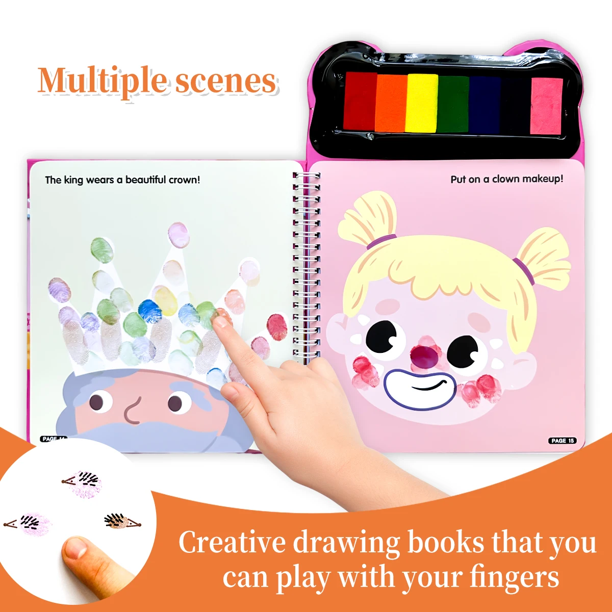 DIY Baby Finger Painting Coloring Book Simple Picture Books Children\'s Educational Painting Tools Kindergarten Graffiti Coloring