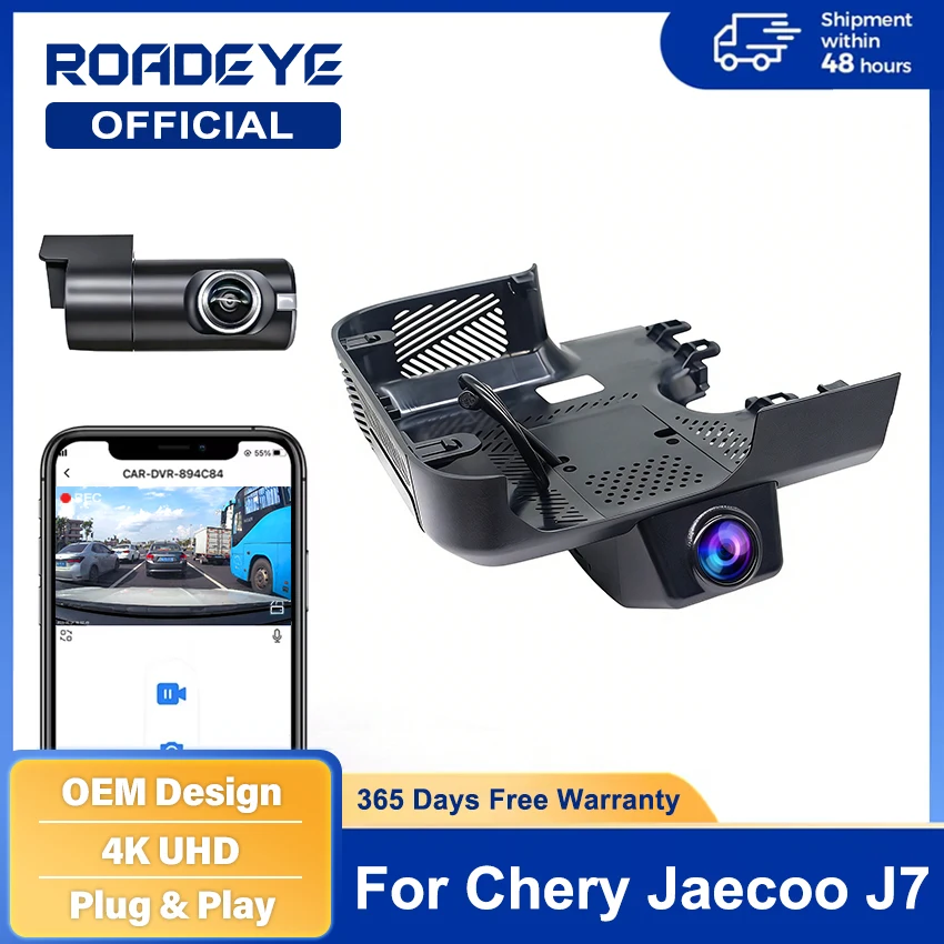 4K HD Night Vision Car DVR For Chery Explore 06 Jaecoo J7  2023 2024 2025 2026 Wi-Fi Support Dash Camera Monitor Dashcam