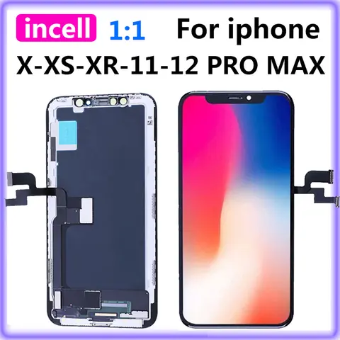100% Test incell TFT Frontal For iPhone 11 12 Pro Max LCD Display 3D Touch Screen Digitizer Replacement Assembly X XS XR OLED