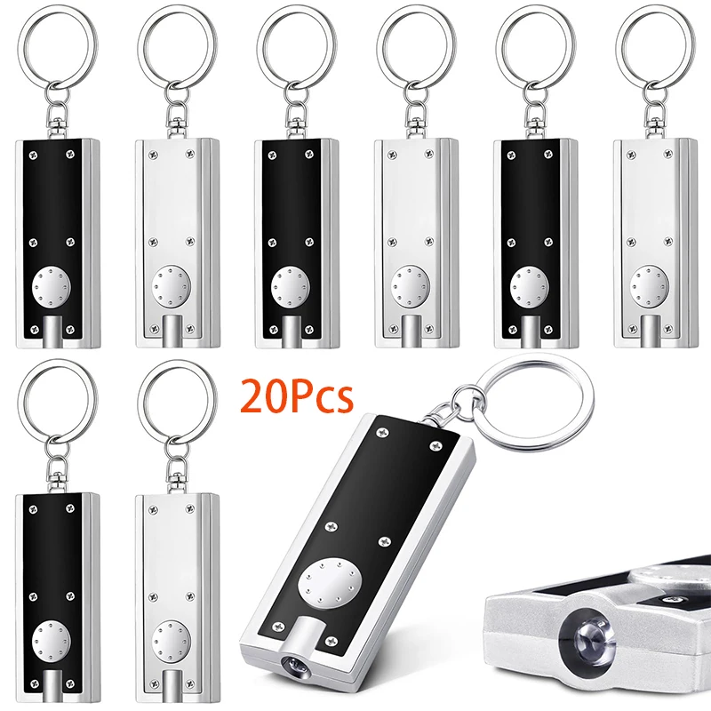 

20Pcs LED Keychain Light Keychain Flashlight LED Rechargeable Torch Key Ring Torch Battery Powered Ultra Bright Keyring