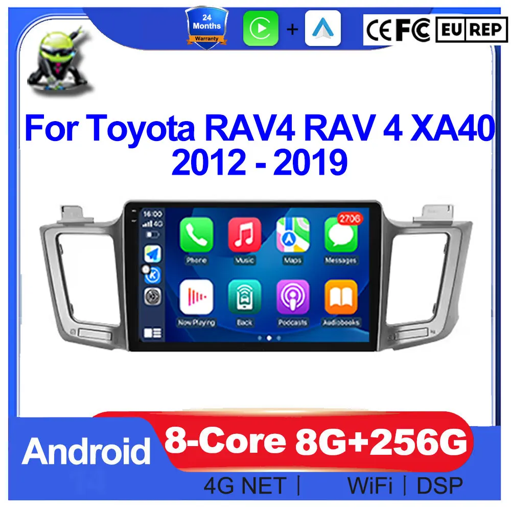 

Android Auto Wireless Carplay Car radio For Toyota RAV4 RAV 4 XA40 2012 - 2019 Stereo Multimedia Tools Fan GPS Navigation