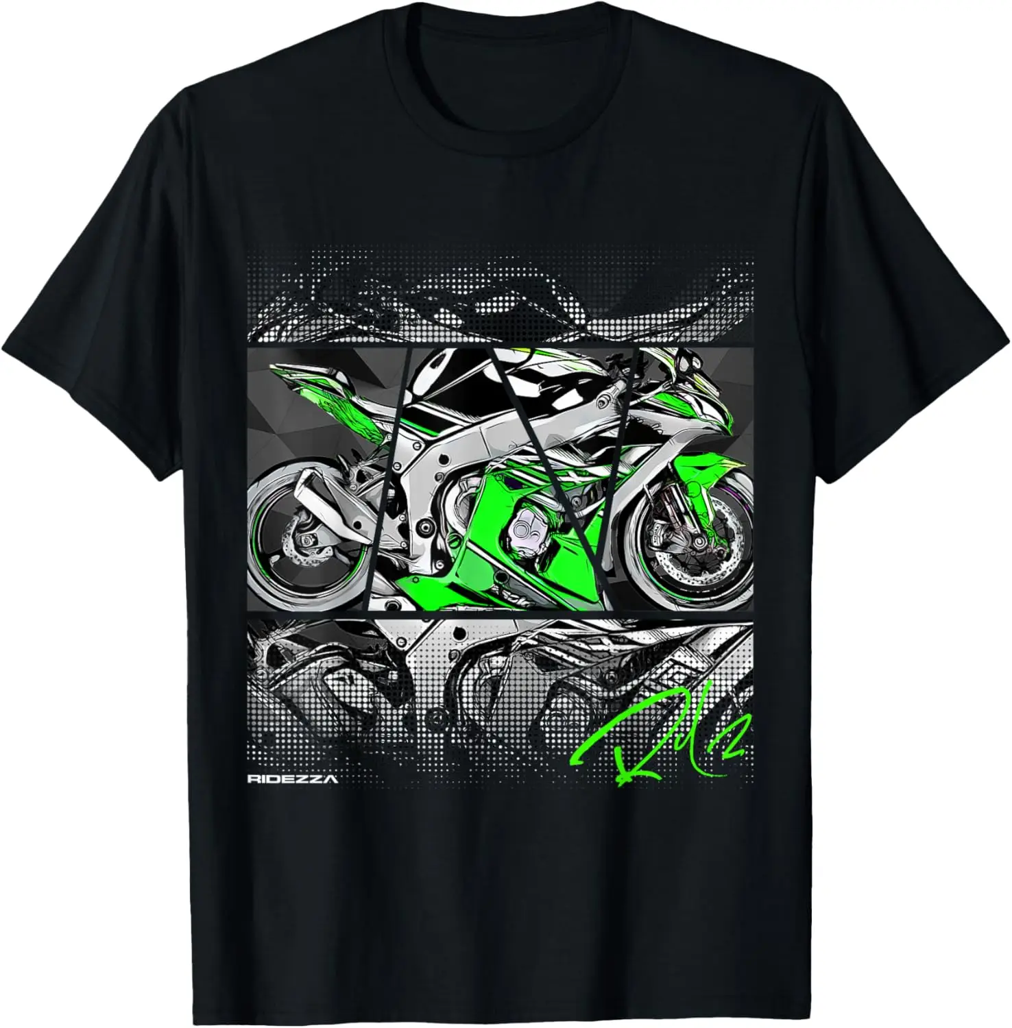 

Мотоциклетная футболка ZX10R, разработанная мотоциклистской футболкой Мотоцикл