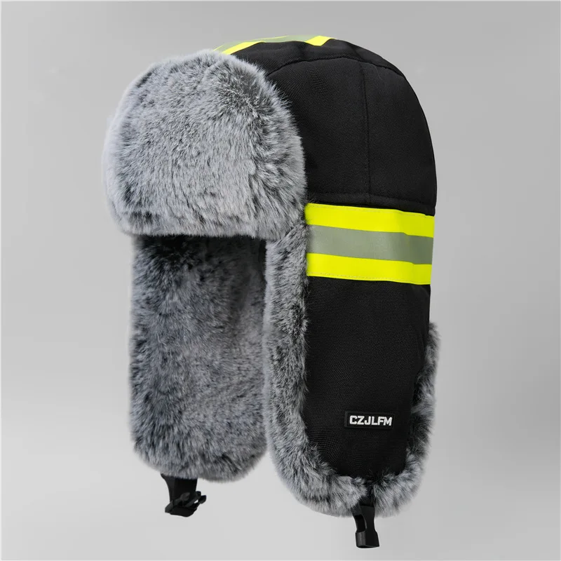 Winter Thickened and Fleece-Lined Ear Protection Hat, Outdoor Cycling Windproof, Rainproof and Snowproof Cotton Hat