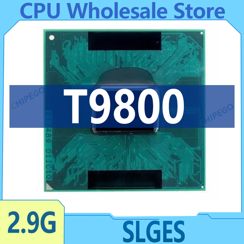 Core 2 Duo T9800 SLGES CPU Laptop Processor 2.9 GHz Dual Core Dual Thread 6M 35W Socket P GM45 PM45