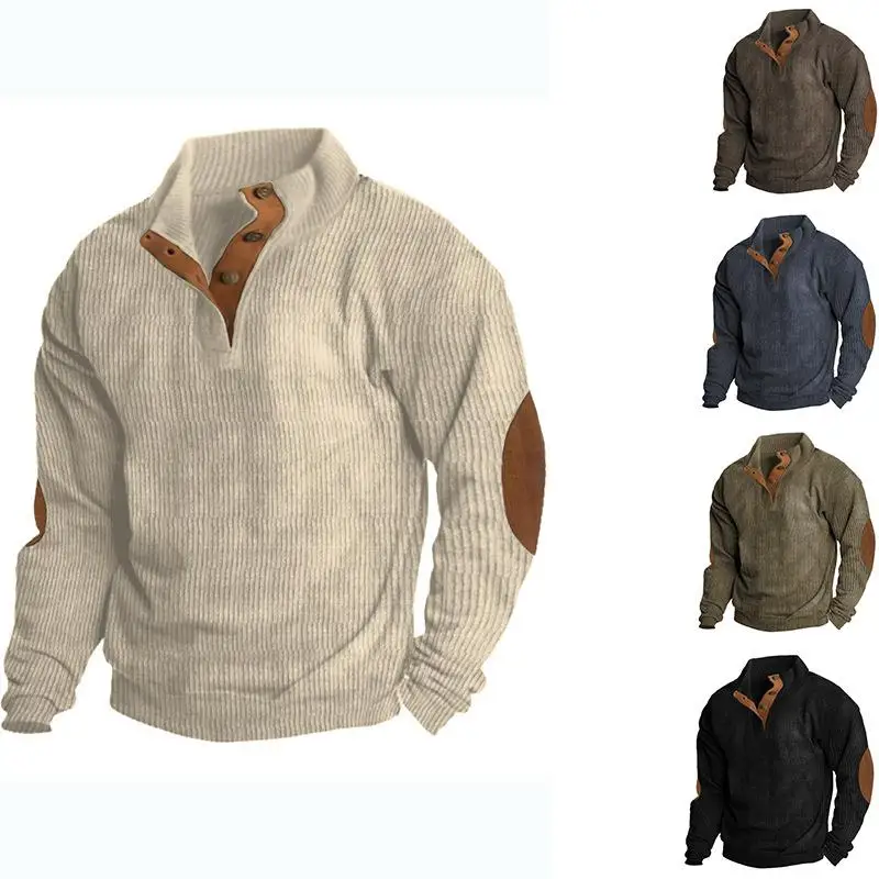 Sudadera con Capucha de Pana Duya para Hombre, Estilo Británico, Casual y Cómoda, Resistente a la Deformación del Color