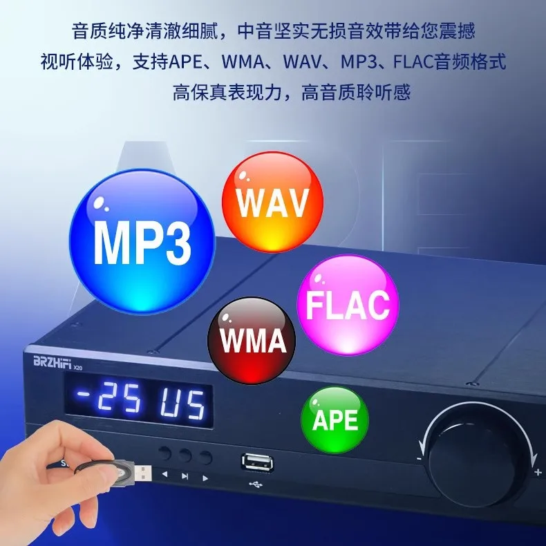 Tpa3255 600W New 2.1 Channel High Power Digital Power Amplifier HiFi Fancier Grade Bluetooth 5.1