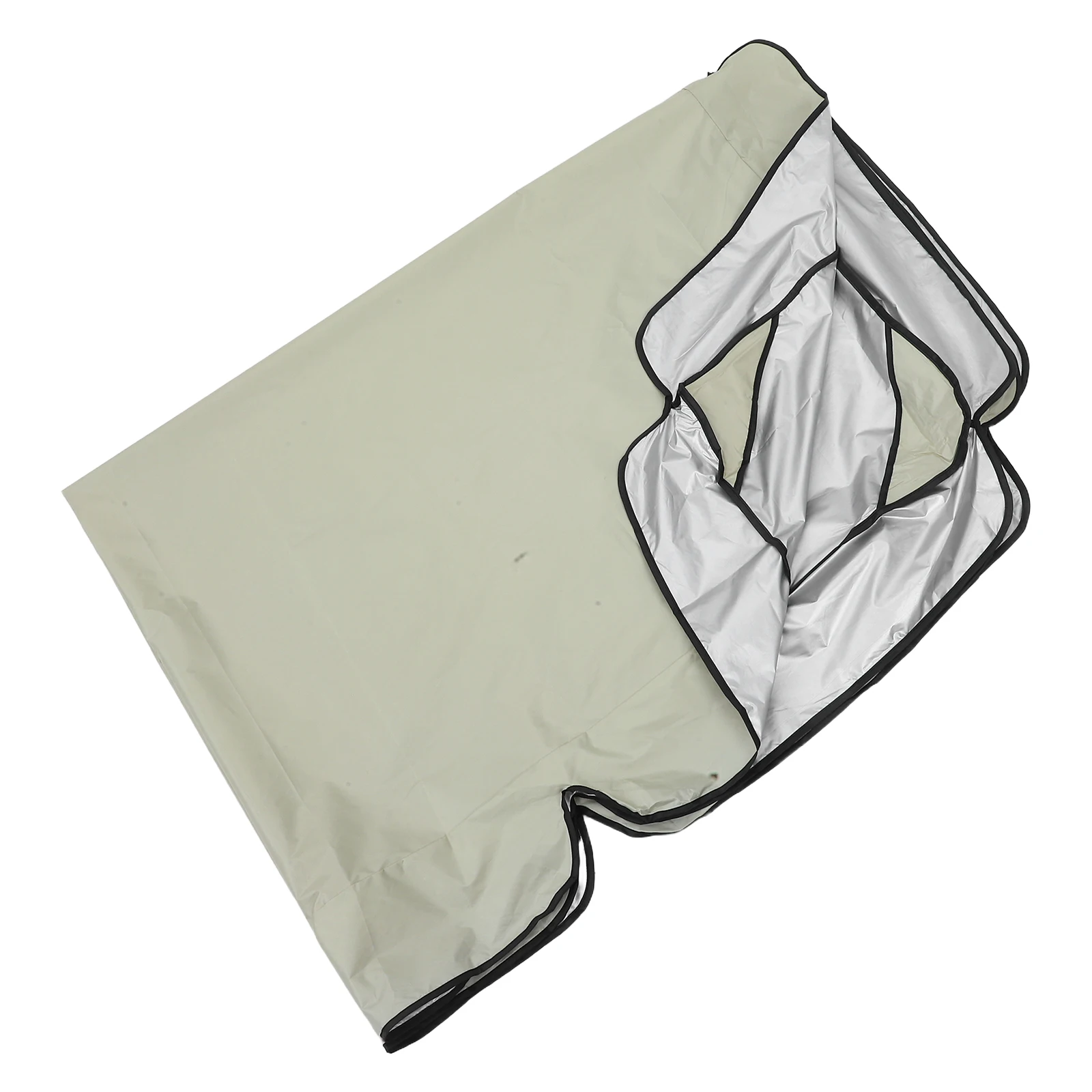 

Outdoor Swing Protector 190x132cm Waterproof Polyester Pa Coating Uv Shield Scallop Edge Patio Cover Beige Swing Cover