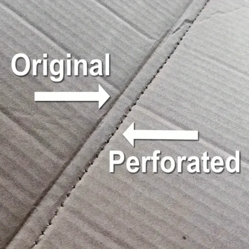 Herramienta perforadora Manual de caja de cartón con rodillo de acero ajustable, perforadora gris para manualidades DIY, oficina de modificación de tarjetas