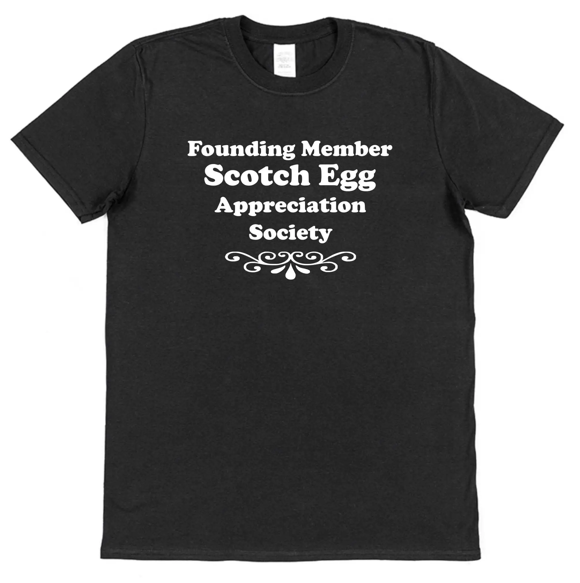 Scotch Egg T shirt Founding Member appreciation society Mens Funny Cotton christmas stocking filler Top Novelty gift idea