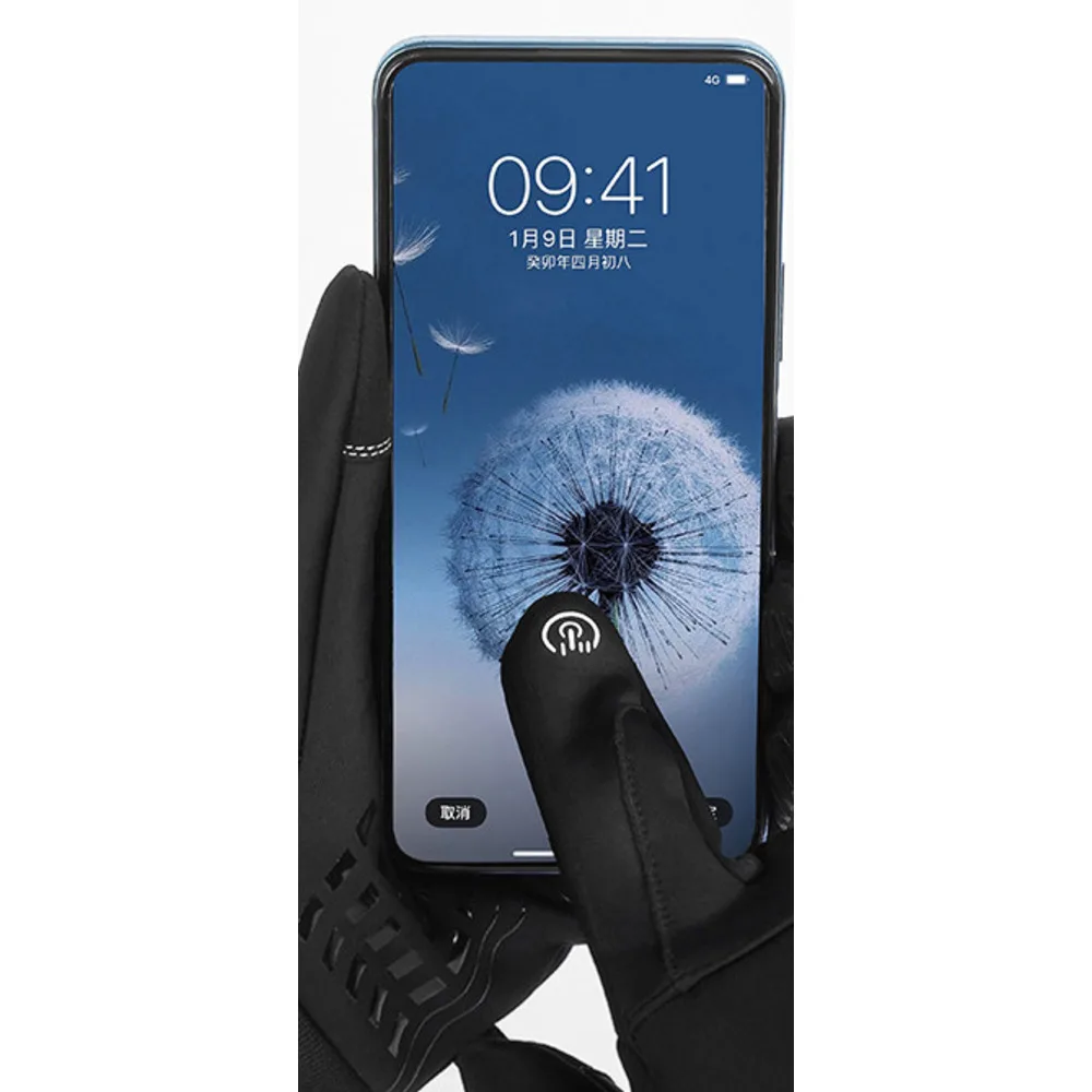 Gants chauds en velours pour écran tactile, coupe-vent, imperméables et pour sports d'hiver pour hommes, cyclisme en plein air 2024_voghion.com