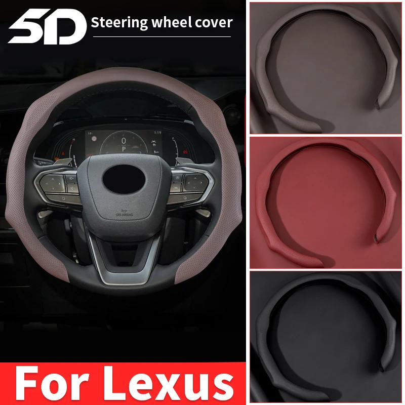 

For LEXUS steering wheel cover trim LX GX NX ES NX RX CT Nappa leather handle cover interior modification accessories