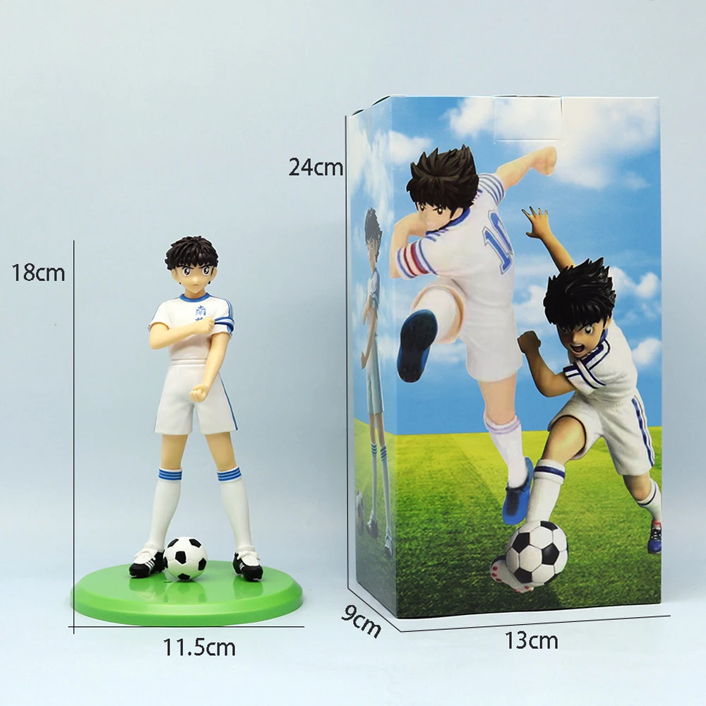 Anime Figure 18cm Captain Tsubasa Ozora Tsubasa Action Figures Hyuuga Kojirou/Wakabayashi Genzou Figurine Collection Model Toys