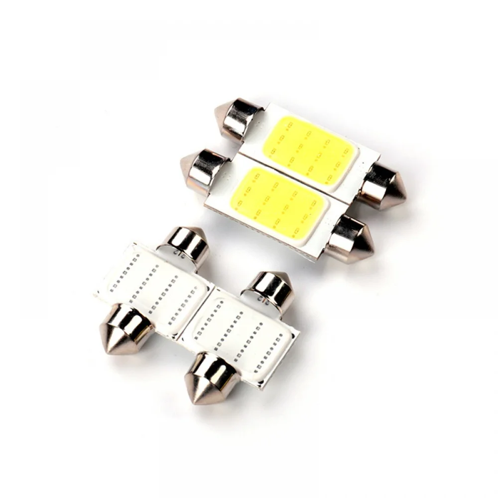 300PCS Festoon LED Bulb Trunk License Plate Lamps COB 12 SMD 31mm 36mm 39mm 41mm  C5W Car Interior Dome Reading Light DC 12V