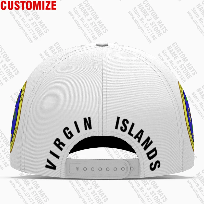 Virgin Island Baseball Cap Free 3d Custom Made Name Number Team Logo Vi Hat Vir Country Travel America Nation Usvi Flag Headgear