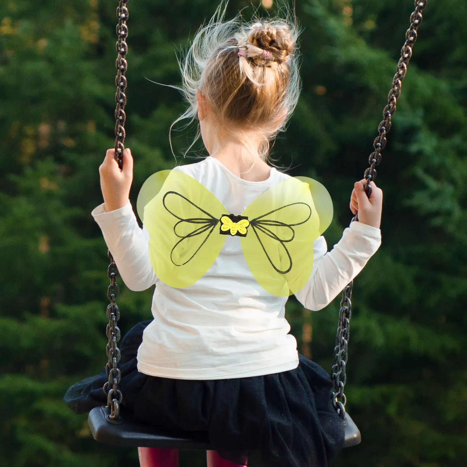 1Set Fairy Costume Set for Girls Butterfly Wings Ballet Skirt Headband Princess Wand Kids Role Play Party Performance Dress