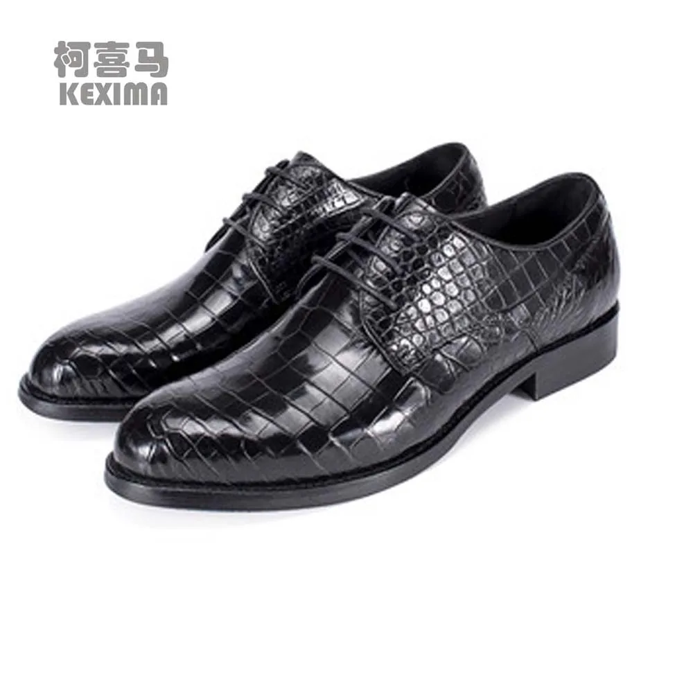 piliyuan Thailand crocodile leather men dress shoes  British fashion male formal shoes  business soft sole