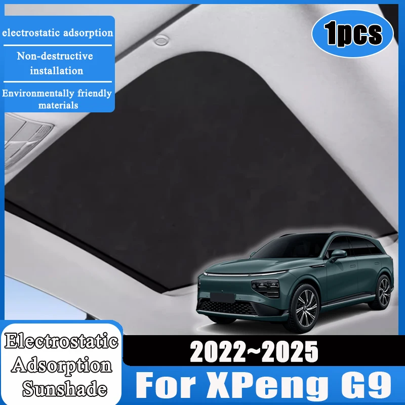 

1 шт. для XPeng G9 2025 аксессуары 2022 2023 2024 автомобильный электростатический солнцезащитный козырек мансардный свет слепая наклейка силиконовые аксессуары