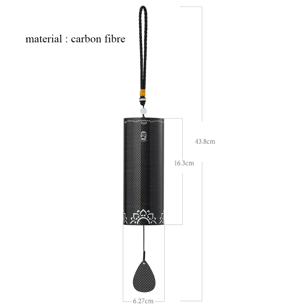 Hluru Carbon Windchime 8 Rods , Wind Chimes 8 notes Chord C Am Dm G, Outdoor Garden Patio Zen Wind Chime Meditation instrument