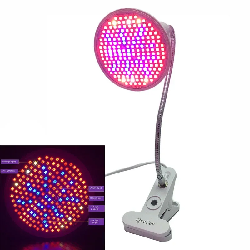 Interior duplo UV IR E27 espectro completo LED planta cresce luz para flor veg hidro sala cultivo