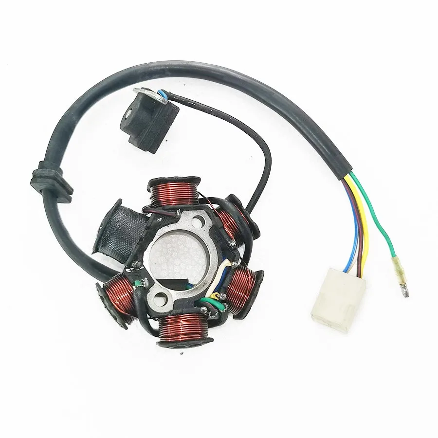 6 Coil Pole 5 Wires Magneto Flywheel Stator Rotor for 50cc 70cc 90cc 110cc 125cc Pit Dirt Bike ATV Buggy Peace Taotao Sunl etc..