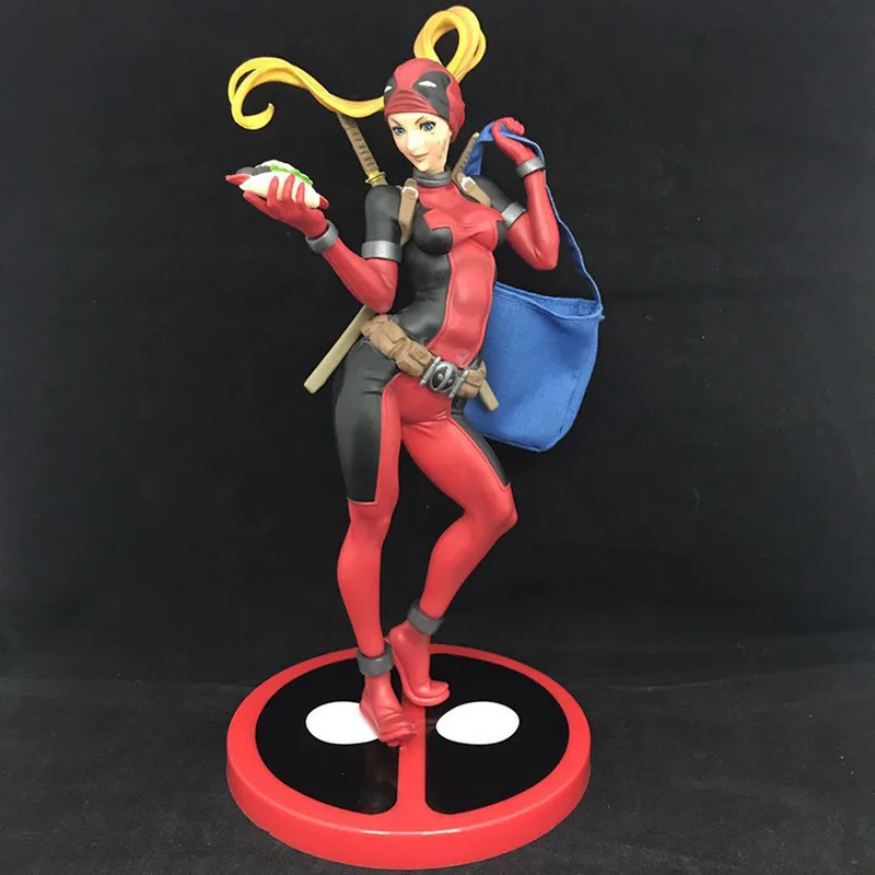 New Marvel X-Men Deadpool Periphery Women'S Version Can Headchanging Stand Up Boxed Handmade Doll Model Desktop Decoration Gift