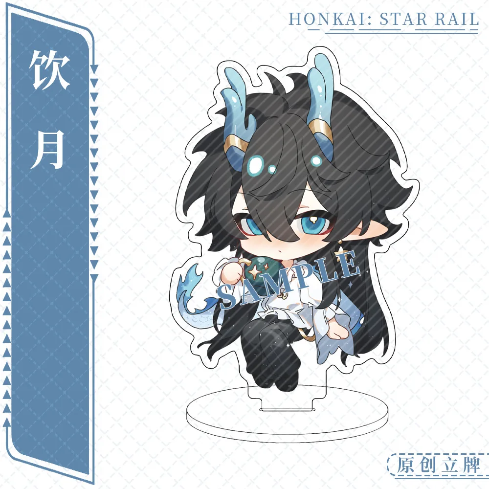 8cm Game Honkai Star Rail Imbibitor Lunae Kafka Luocha Bronya Rand Cosplay Acrylic Figure Stand Model Plate Desk Decor Sign