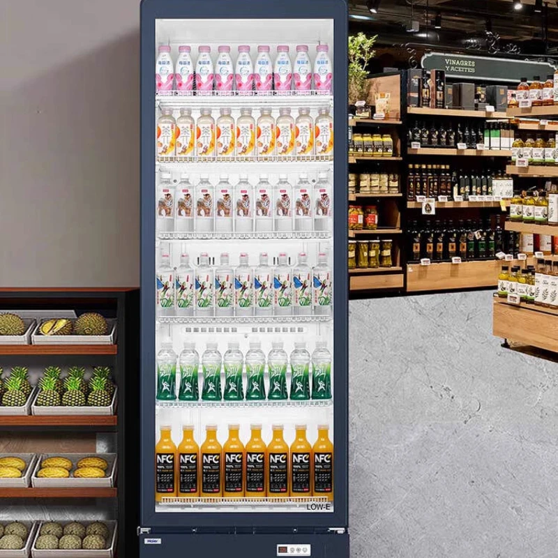 

Refrigerated Display Cabinet Wind 500/570 Liters L Refrigerator Supermarket Beverage Single Double Door Fresh-keeping Cabinet