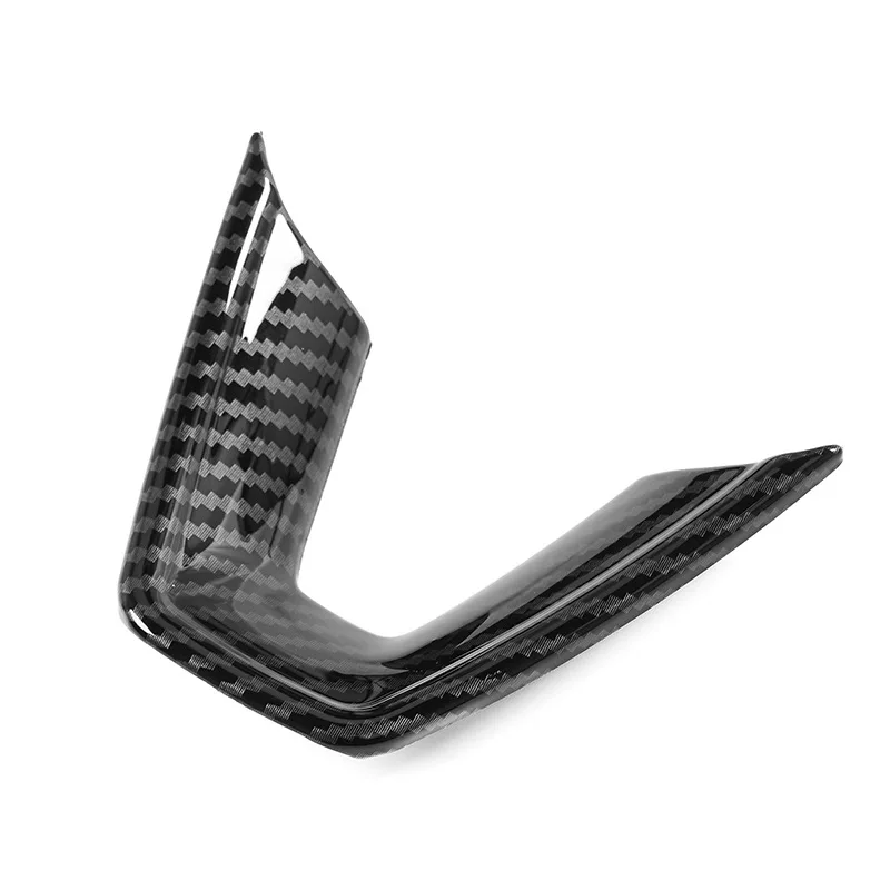 غطاء عجلة بنمط من ألياف الكربون ABS ، ملحقات داخلية ، أجزاء معدلة لطراز تسلا الجديد 3 هايلاند ، تزيين القيادة