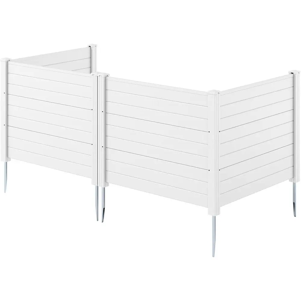 48 Long x 36 Wide Outdoor Privacy Screen for Trash Cans, Pool Pumps, and AC Units, White