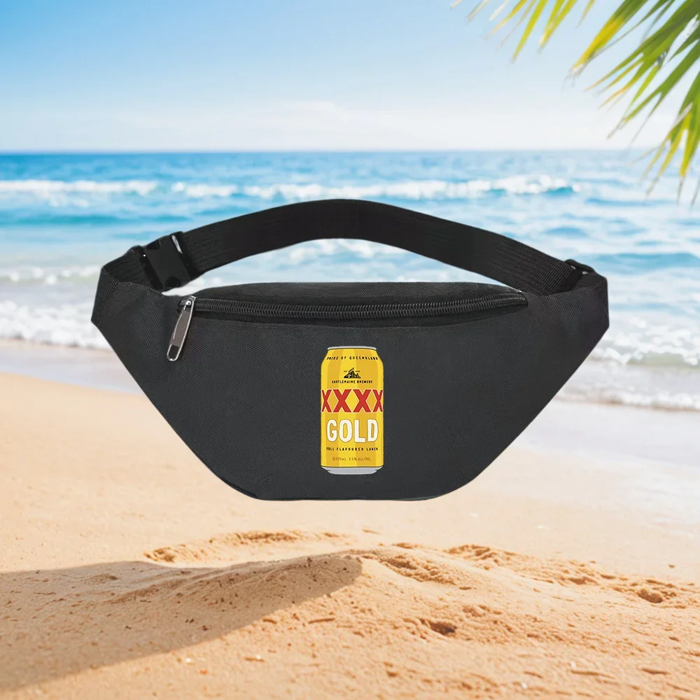 XXXX Gold Beer Can Design Waist Backpack Crossbody Chest Bag Street Casual Sporty Fashionable Simple Unique Printed Design
