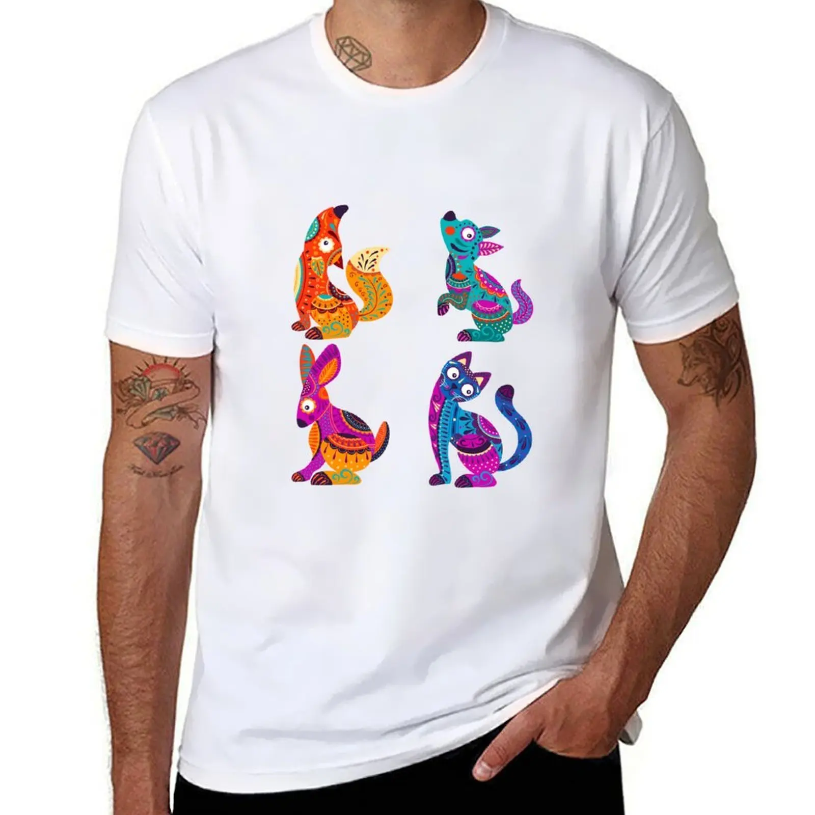 

Spiritual animals Alebrijes T-Shirt anime tshirt man graphic t shirt T-Shirt