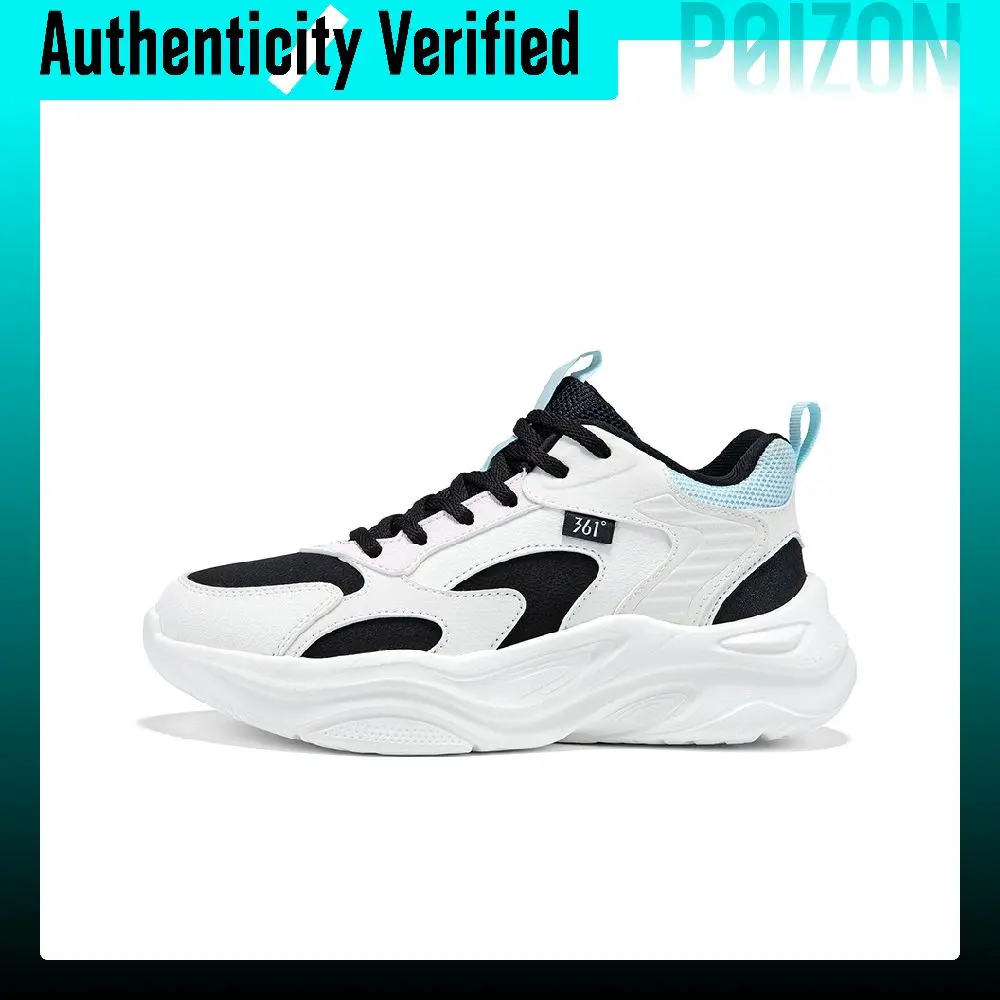 361° Leather Upper Waterproof Thermal Fleece Lined Mid top Chunky Sneakers Women's Feather White Obsidian Black 682546725B-4