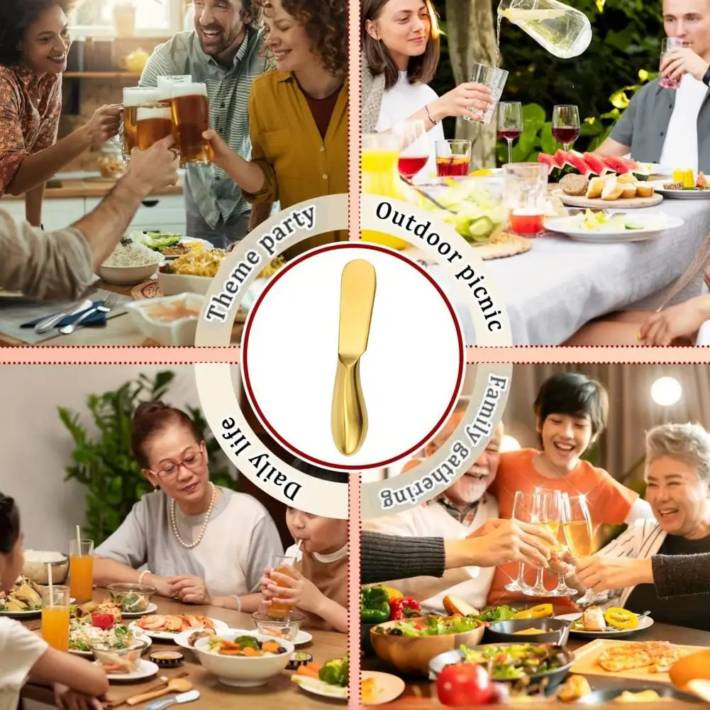 

Элегантная Посуда для резьбы по маслу, нержавеющая сталь, масло для сыра, Набор для кухни, легко чистить, золотистый для расширения