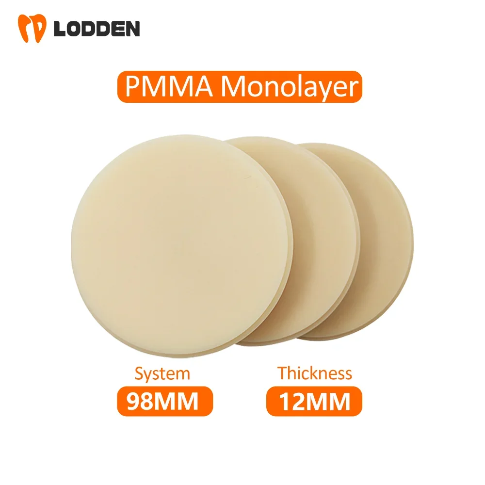 

Lodden 98*12mm Monolayer PMMA Disk Dental Lab Material Resin Block for CAM/CAD Open System