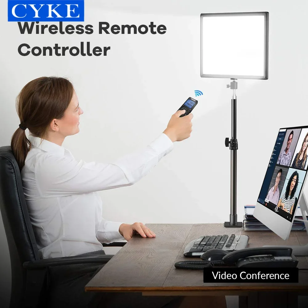 CYKE-luz LED profissional com controle remoto, iluminação do painel regulável, Photo Studio, fotografia ao vivo, lâmpada de preenchimento, M24