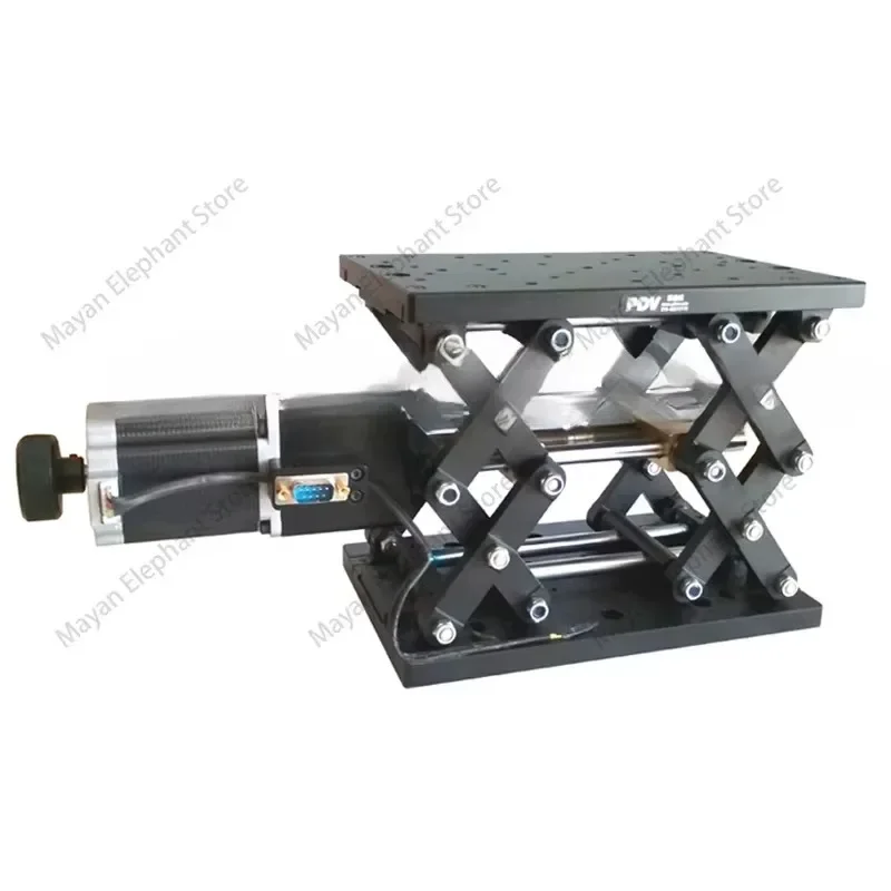 High-precision electric lift table PDV PT-GD402, scissor lift table/hollow turntable, repeatable positioning accuracy 10μ