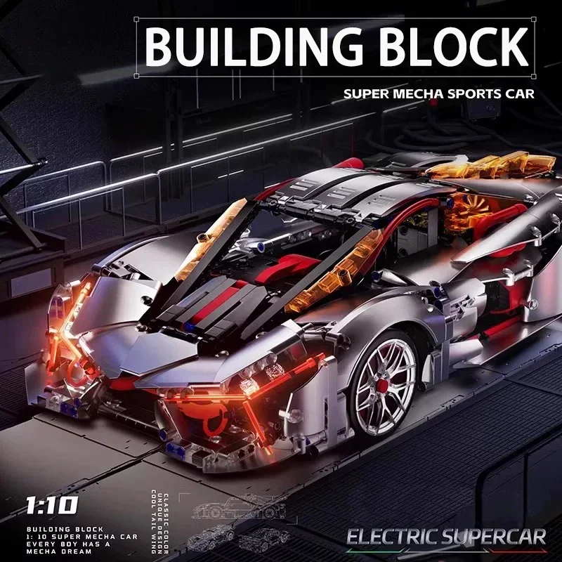 High-Tech City Sport Car Building Block Technical Super Speed Remote Control Racing Vehicle Model Bricks Toys For Kid Gift MOC