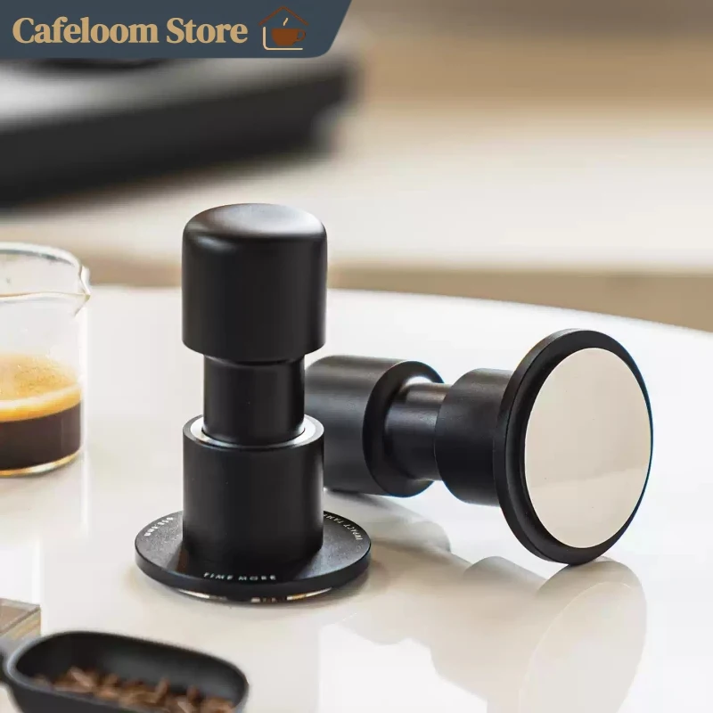 Timemore Inch Punch Impact Tamper Flat Bottom 58mm Manual Coffee Tamper For Espresso Coffee Machine Professional Barista Tool