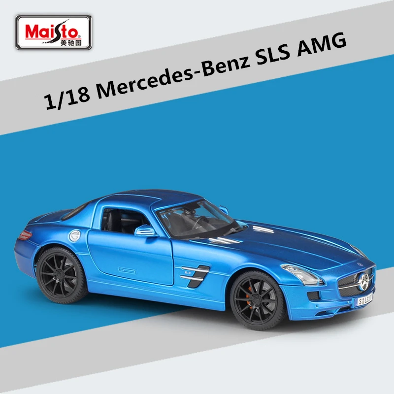 Maisto 1:18 Mercedes Benz SLS AMG Alloy Sports Car Model Diecast