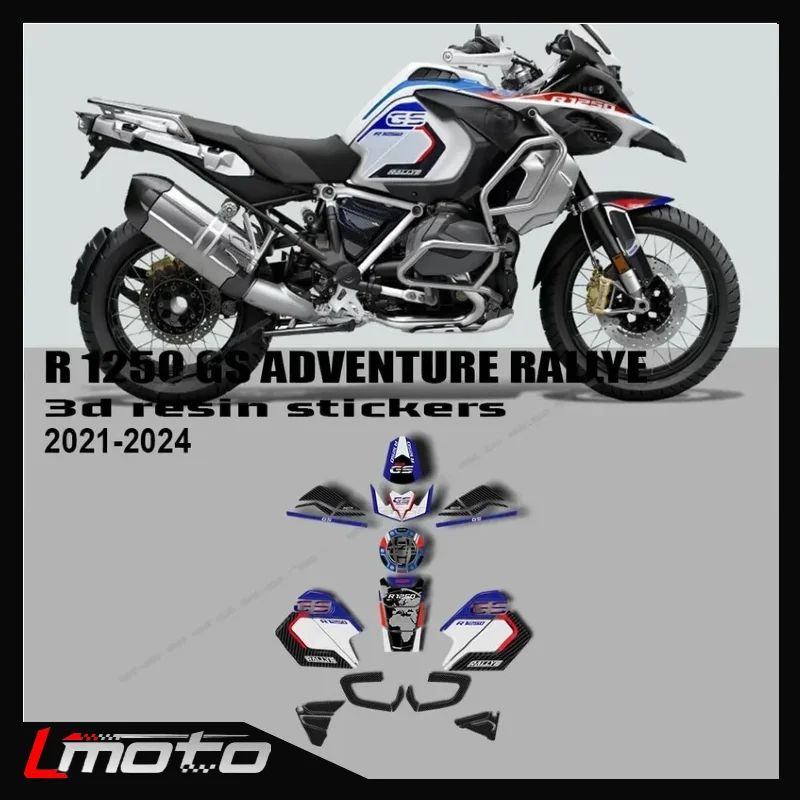 

for R 1250 GS Adventure 2021- GS 1250 Adventure Rallye Motorcycle Accessories 3D Resin Sticker Tank Pad Protection Kit