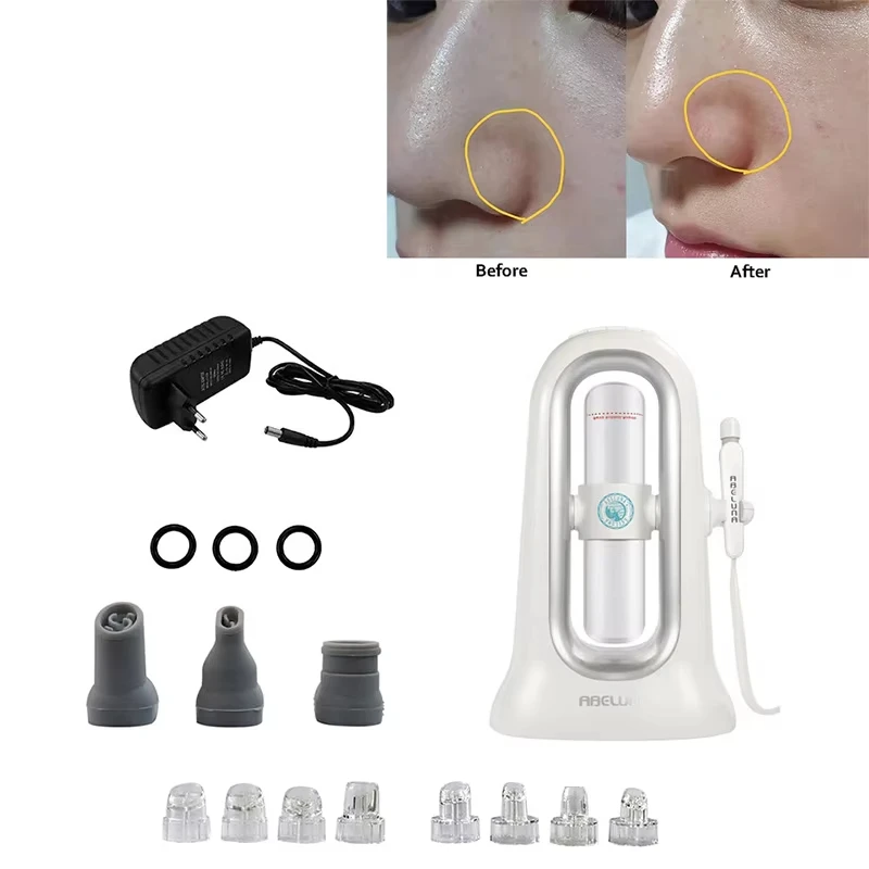 Home Micro Bubble Blackhead Removal Double Head Water Oxygen Beauty Skin Cleansing Machine Injection Vacuum Blackhead Clean