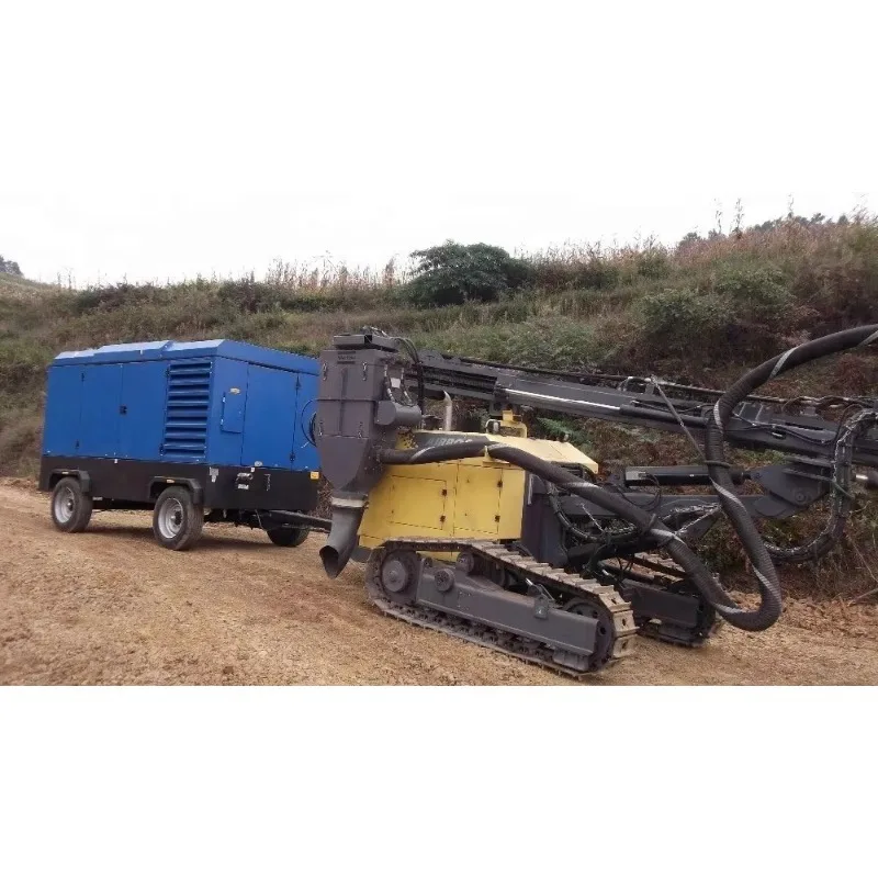 Customized Manufacture Diesel Mobile Screw Air Compressor Machine For Mining Water Well Drilling Rig